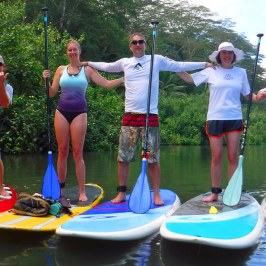 a group of people on a boat