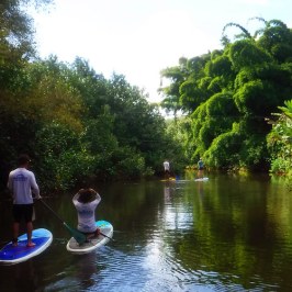 a person standing next to a lake