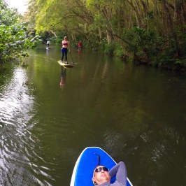 a person standing next to a body of water