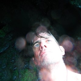 a man in a swimming pool