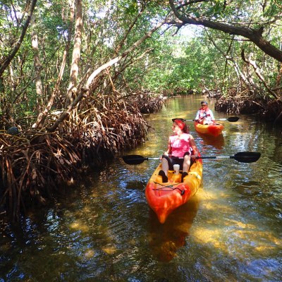 a person riding on the back of a boat in the water