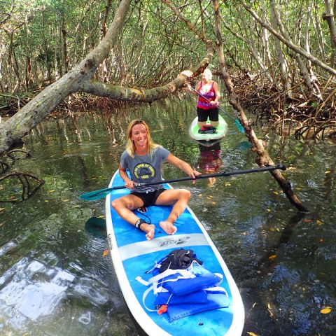 a person jumping into the water